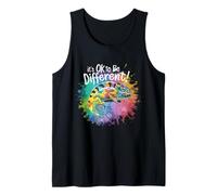 Autism Awareness Chameleon Animal Its Ok to Be Different Tank Top