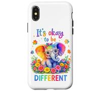 Autism Awareness Cute Elephant Animal Its Ok To Be Different Case for iPhone X/XS