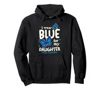 Autism Awareness Daughter Blue Butterfly Support Pullover Hoodie