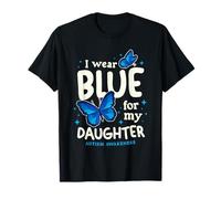 Autism Awareness Daughter Blue Butterfly Support T-Shirt