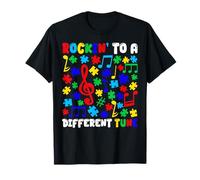 Autism Awareness Day Autistic Rockin' to A Different Tune T-Shirt