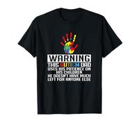 Autism Awareness Day Dad Autistic Boy & Girl Patriot Parents T-Shirt
