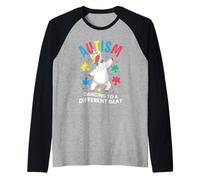 Autism Awareness Day Month Dancing to A Different Beat Raglan Baseball Tee