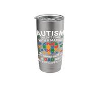 Autism Awareness Doesn't Come with Manual Autism Dad Father Stainless Steel Insulated Tumbler