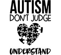 Autism Awareness Don't Judge Understand Jigsaw Vinyl Decal Sticker (Red Gloss)
