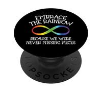 Autism Awareness Embrace The Rainbow Infinity Anti Puzzle PopSockets Adhesive PopGrip