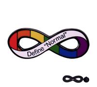Autism Awareness Enamel Lapel Pin,autistic Acceptance Infinity Symbol Enamel Pins Badge,define Normal Autism Pride Infinity Lapel Brooch for Gay Lesbian Bisexual & Transgender Colorful Brooches (2pc)