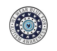 Autism Awareness Enamel Lapel Pin Rainbow Puzzle Autism Support Brooch for Clothes Backpacks Hats, Zinc, no gemstone