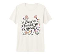 Autism Awareness Everyone Communicates Differently Premium T-Shirt