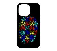 Autism Awareness Fingerprint Puzzle Color Neurodiversity Case for iPhone 14 Pro Max