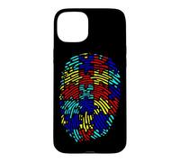 Autism Awareness Fingerprint Puzzle Color Neurodiversity Case for iPhone 15 Plus