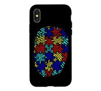 Autism Awareness Fingerprint Puzzle Color Neurodiversity Case for iPhone X/XS