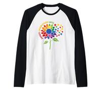 Autism Awareness Flower - Accept Understand Love Autism Mom Raglan Baseball Tee