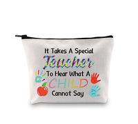 Autism Awareness Gift Autism Teacher Appreciation Gift It Takes A Special Teacher to Hear What A Child Cannot Say Makeup Bag SPED Teacher Gift Autism Awareness Educator Gift