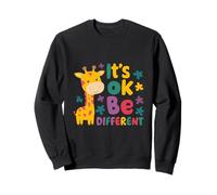 Autism Awareness Giraffe Animal Lover Its Ok To Be Different Sweatshirt