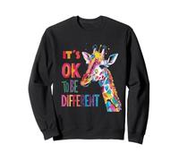 Autism Awareness Giraffe Animal Lover Its Ok To Be Different Sweatshirt