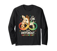 Autism Awareness Giraffe It's OK to Be Different Long Sleeve T-Shirt