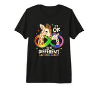 Autism Awareness Giraffe It's OK to Be Different Premium T-Shirt