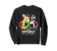 Autism Awareness Giraffe It's OK To Be Different Sweatshirt