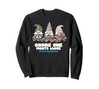Autism Awareness Gnome One Fights Alone Puzzle Piece Sweatshirt
