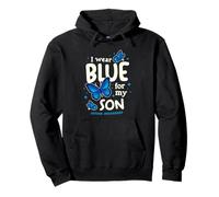 Autism Awareness I Wear Blue For My Son Support Pullover Hoodie
