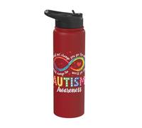 Autism Awareness I Would Change World for You Stainless Steel Insulated Water Bottle