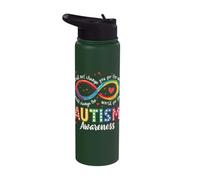 Autism Awareness I Would Change World for You Stainless Steel Insulated Water Bottle