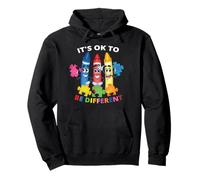 Autism Awareness It's Ok To Be Different Autistic Blue Pullover Hoodie