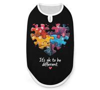 Autism Awareness Its Ok To Be Different Dog Shirt Pet Clothes Summer T-Shirts Sleeveless Tank Top for Small Puppy Cat
