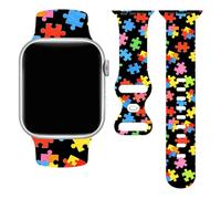 Autism Awareness Iwatch Bands Compatible With Apple Watch Straps Replacement For Smartwatch Bands All Series, Blue Autism 38MM, 38mm/40mm/41mm, Modern