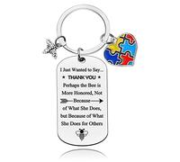 Autism Awareness Keyring Gift Autism Teacher Autism Awareness Educator Gift Thank You Gift Special Ed Autistic Girl Boy Keyring Graduation Retirement Gift Appreciation for Autistic Teacher Women Men