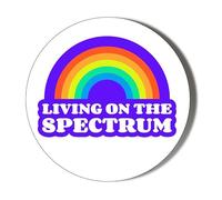 AUTISM AWARENESS - LIVING ON THE SPECTRUM - 45mm Medium Badge