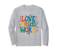 Autism Awareness Love Needs No Words Puzzle Long Sleeve T-Shirt