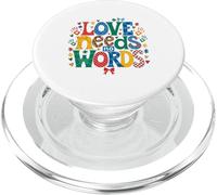 Autism Awareness Love Needs No Words Puzzle PopSockets PopGrip for MagSafe