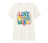 Autism Awareness Love Needs No Words Puzzle Premium T-Shirt