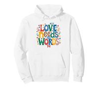 Autism Awareness Love Needs No Words Puzzle Pullover Hoodie