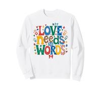 Autism Awareness Love Needs No Words Puzzle Sweatshirt