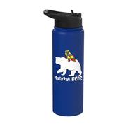 Autism Awareness Mama Bear Proud Autistic Mom Love Stainless Steel Insulated Water Bottle