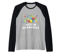 Autism Awareness Month Acceptance Love Inclusion Aware Raglan Baseball Tee