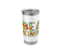 Autism Awareness Month April Autistic Acceptance Be Kind Luv Stainless Steel Insulated Tumbler