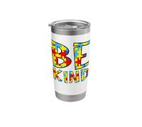 Autism Awareness Month April Autistic Acceptance Be Kind Luv Stainless Steel Insulated Tumbler