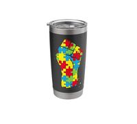 Autism Awareness Month Love Heart Acceptance Inclusion Aware Stainless Steel Insulated Tumbler