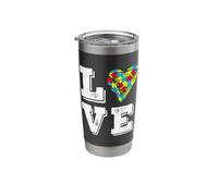 Autism Awareness Month Love Inclusion Support Acceptance Stainless Steel Insulated Tumbler