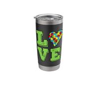 Autism Awareness Month Love Inclusion Support Acceptance Stainless Steel Insulated Tumbler