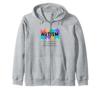 Autism Awareness Month Puzzle Piece Autistic Autism Warrior Zip Hoodie