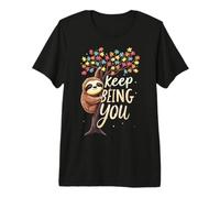 Autism Awareness Month Sloth Acceptance Neurodiversity Premium T-Shirt