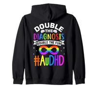 Autism Awareness Neurodivergent AuDHD Zip Hoodie