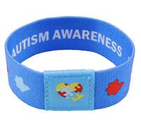 Autism Awareness Neurodivergent Rainbow Neurodiversity Brain ADHD Autistic ADHD OCD Bipolar Support Rights I Have Autism Medical Notice Alert Condition 7.1" Reversible Stretch Wristband Wrist Band