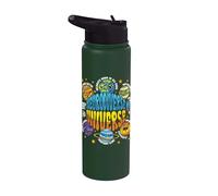 Autism Awareness Neurodiverse Universe Planets ABA Therapist Stainless Steel Insulated Water Bottle