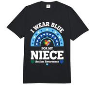 Autism Awareness Niece Support Blue Comfort Colors Adult Heavyweight T-Shirt